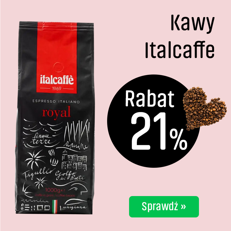 Rabat 21% na kawy Italcaffe