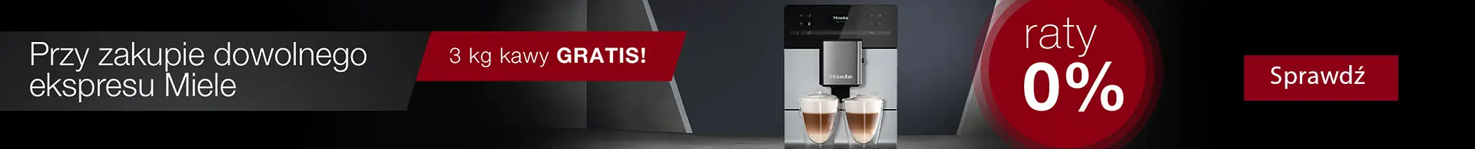 Przy zakupie dowolnego Ekspresu Miele 3kg kawy GRATIS