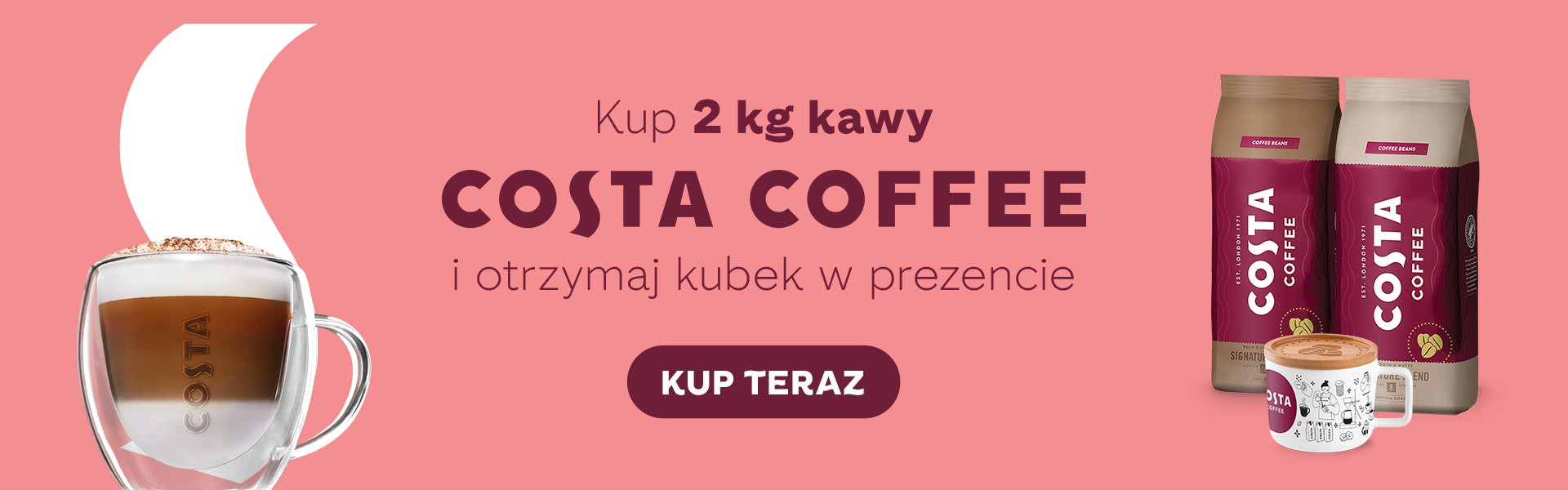 Kup 2 kg kawy Costa Coffee a otrzymasz gratis