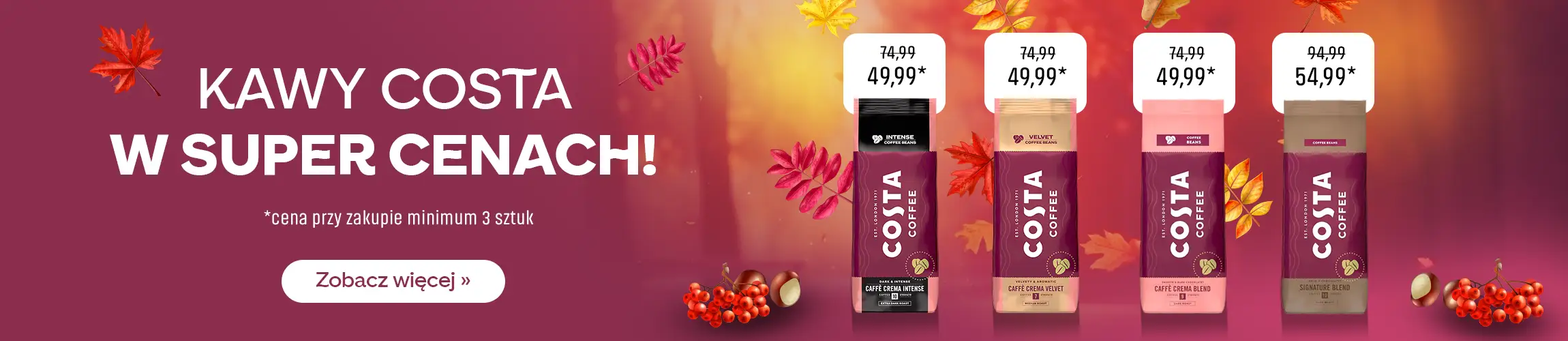 Kawy Costa Coffee w super cenach