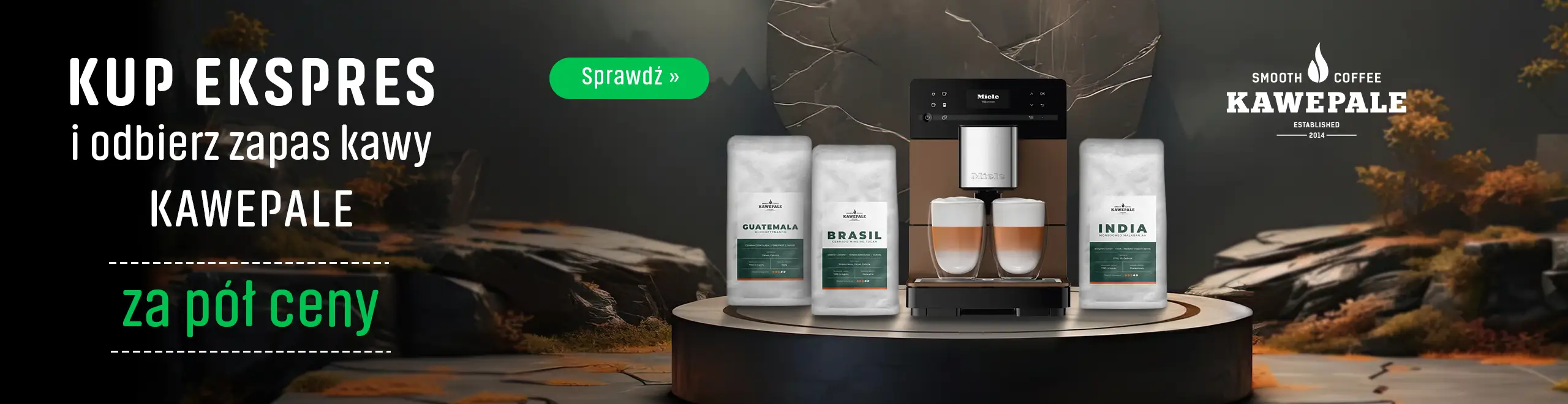 Kup ekspres i odbierz kawy Kawepale za pół ceny