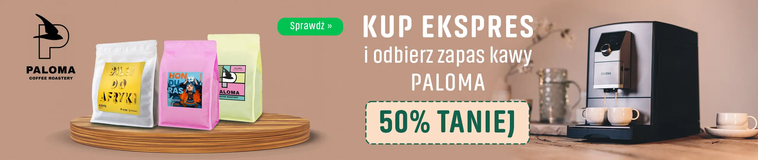 Kup ekspres i odbierz kawy Ingagi coffe za pół ceny