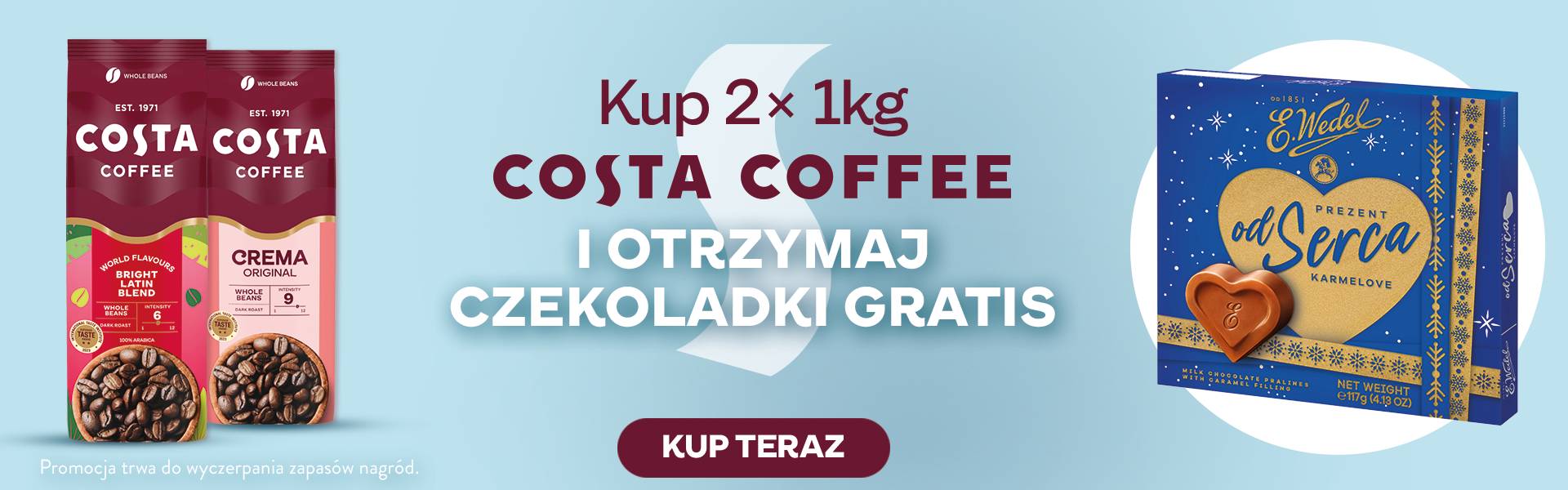 Kup 2 kg kawy Costa Coffee a otrzymasz gratis
