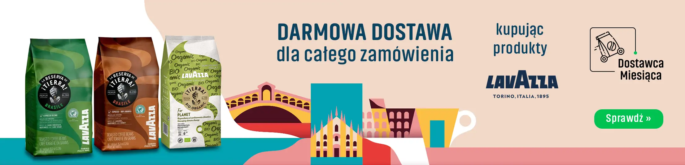 Darmowa Dostawa kupując produkty palarni Lavazza