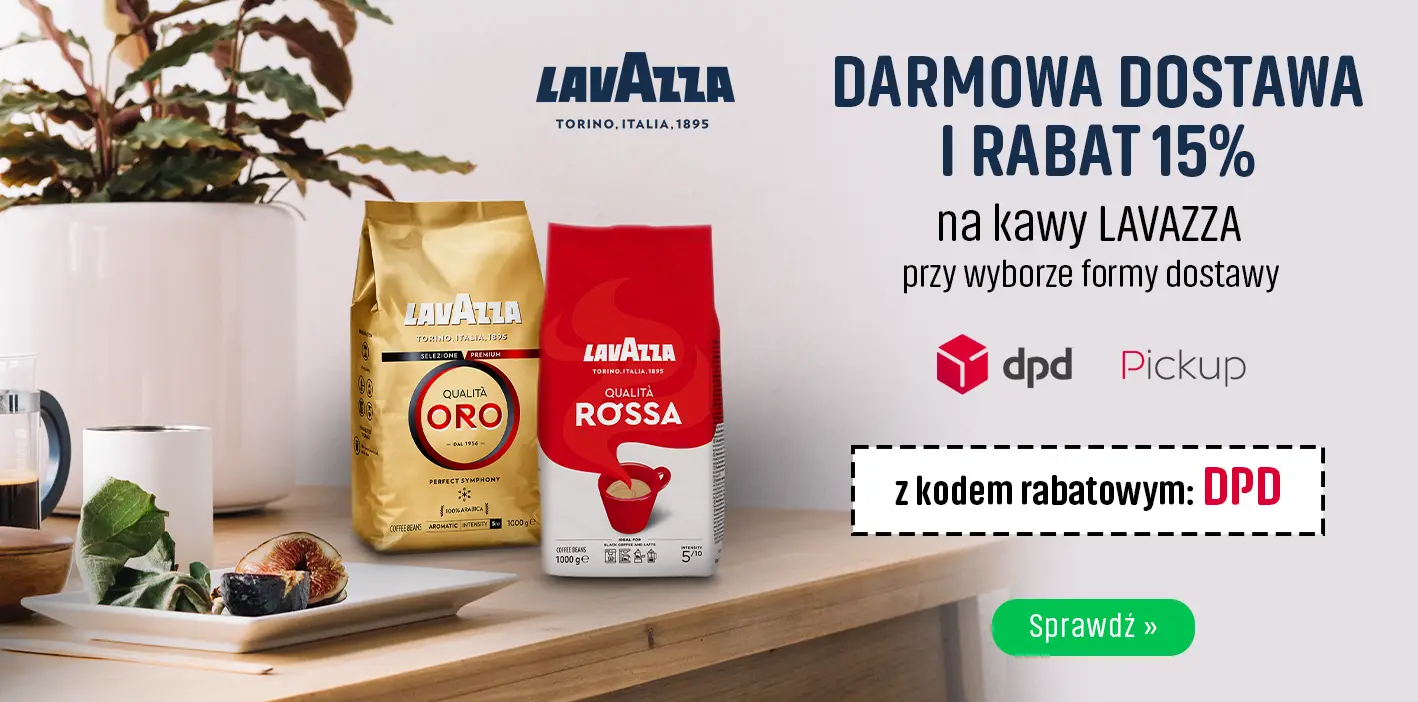 Darmowa dostawa i Rabat 15% na kawy Lavazza