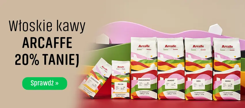 Włoskie kawy Arcaffe 20% Taniej