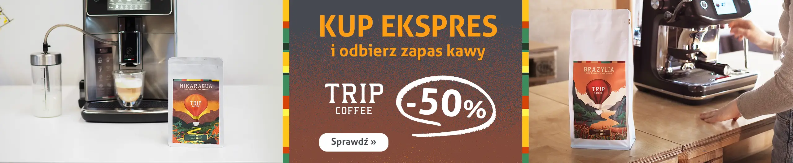 Kup ekspres i odbierz kawy TRIP COFFEE za pół ceny
