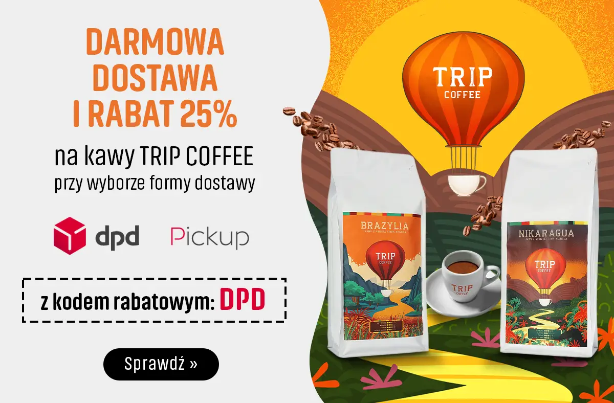 Darmowa Dostawa z Dpd Pickup i Rabat 25% na kawy Trip Coffee 