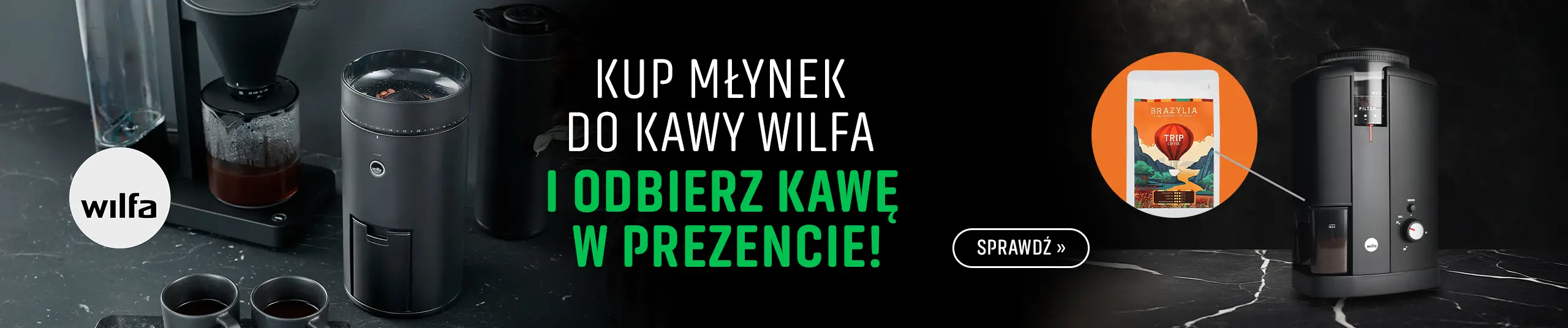 Kup młynek Wilfa i odbierz kawę w prezencie