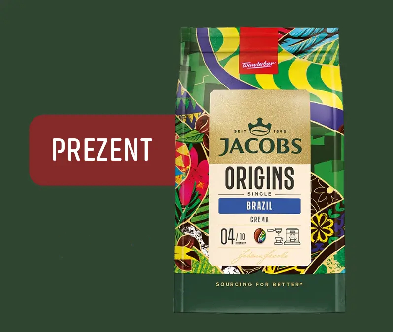 Kawa ziarnista Jacobs Origins Single Brazil 200g