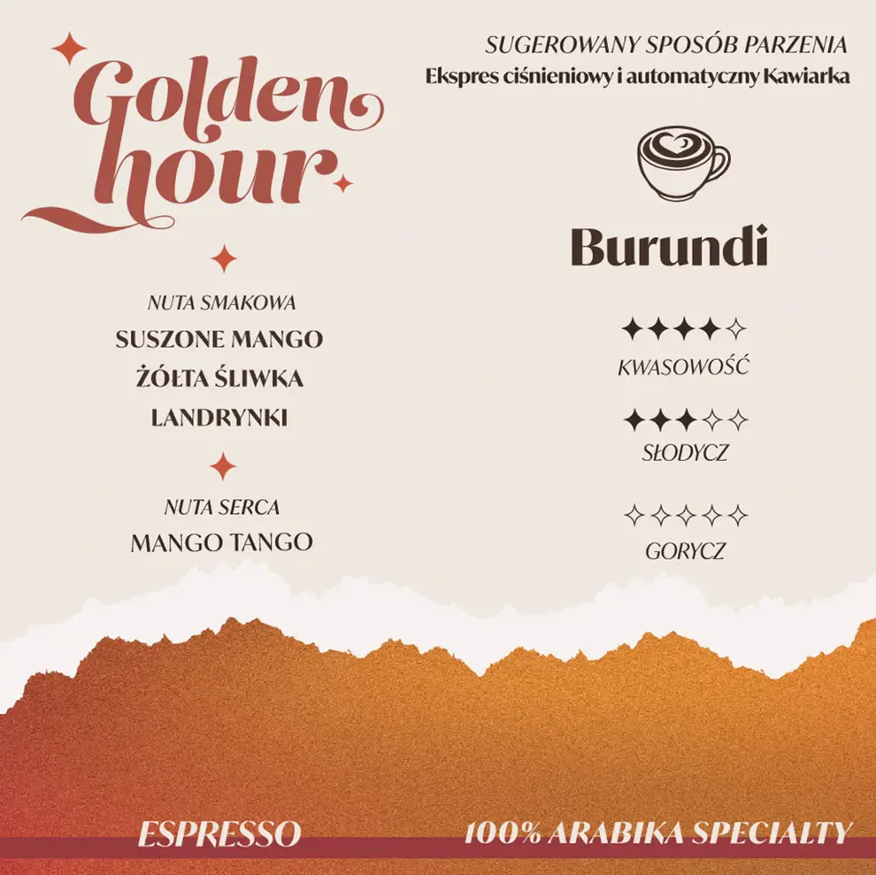 Kawa ziarnista Focusy GoldenHour - orzeźwiające i owocowe espresso 250g