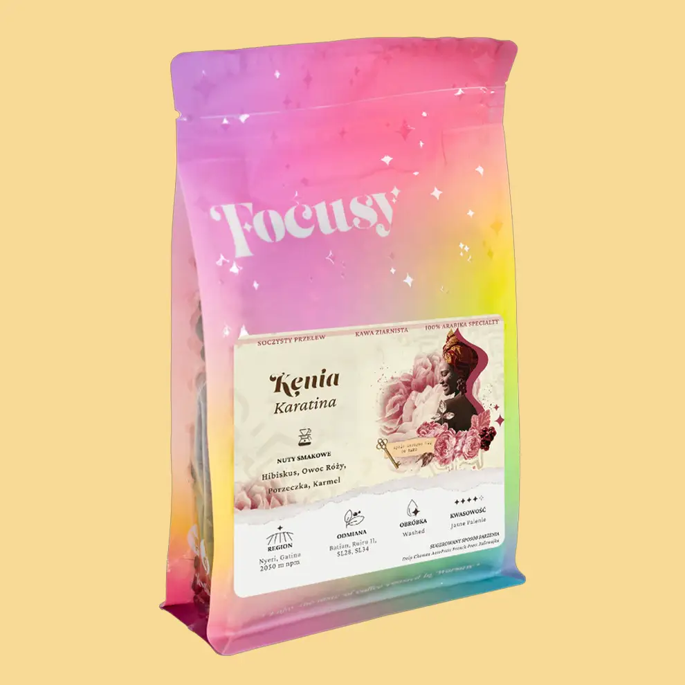 Kawa ziarnista Focusy KENIA KARATINA - soczysty przelew 250g