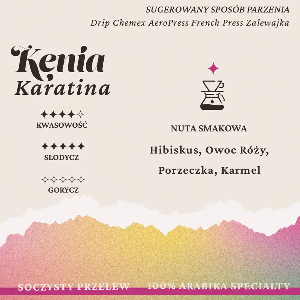 Kawa ziarnista Focusy KENIA KARATINA - soczysty przelew 250g