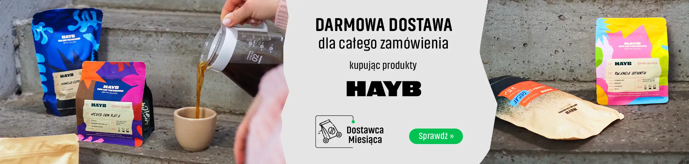 Darmowa dostawa dla całego zamówienia kupując produkty Hayb