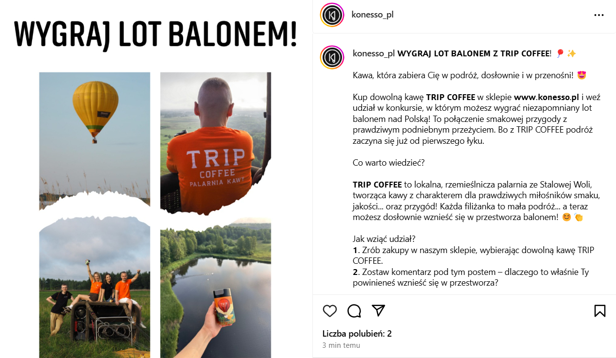 post na instagramie