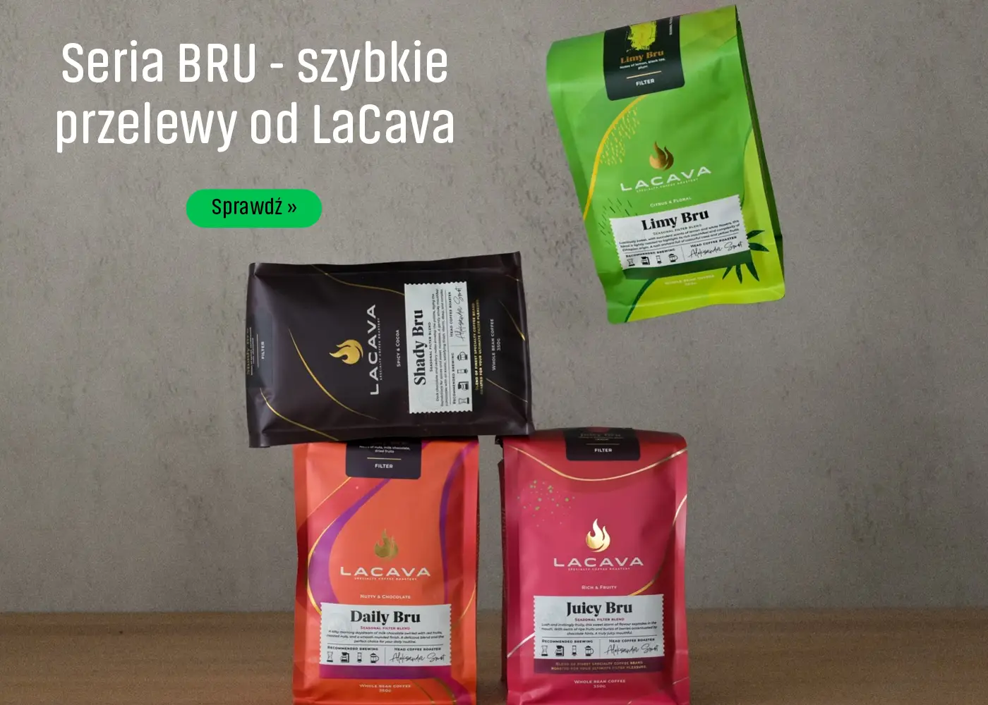 Kawy Seria BRU pod przelew 