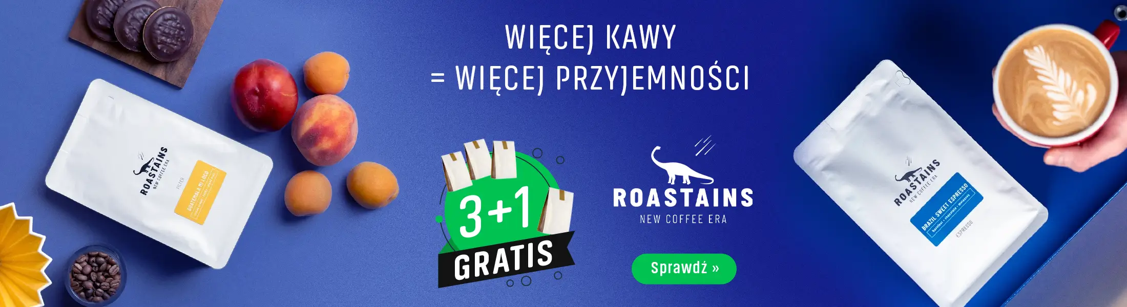 Więcej kawy = Więcej przyjemności Roastains