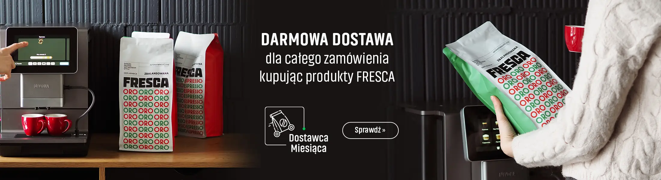 DArmowa dostawa dla całego zamówienia kupując produkty FRESCA - Dostawca Miesiąca