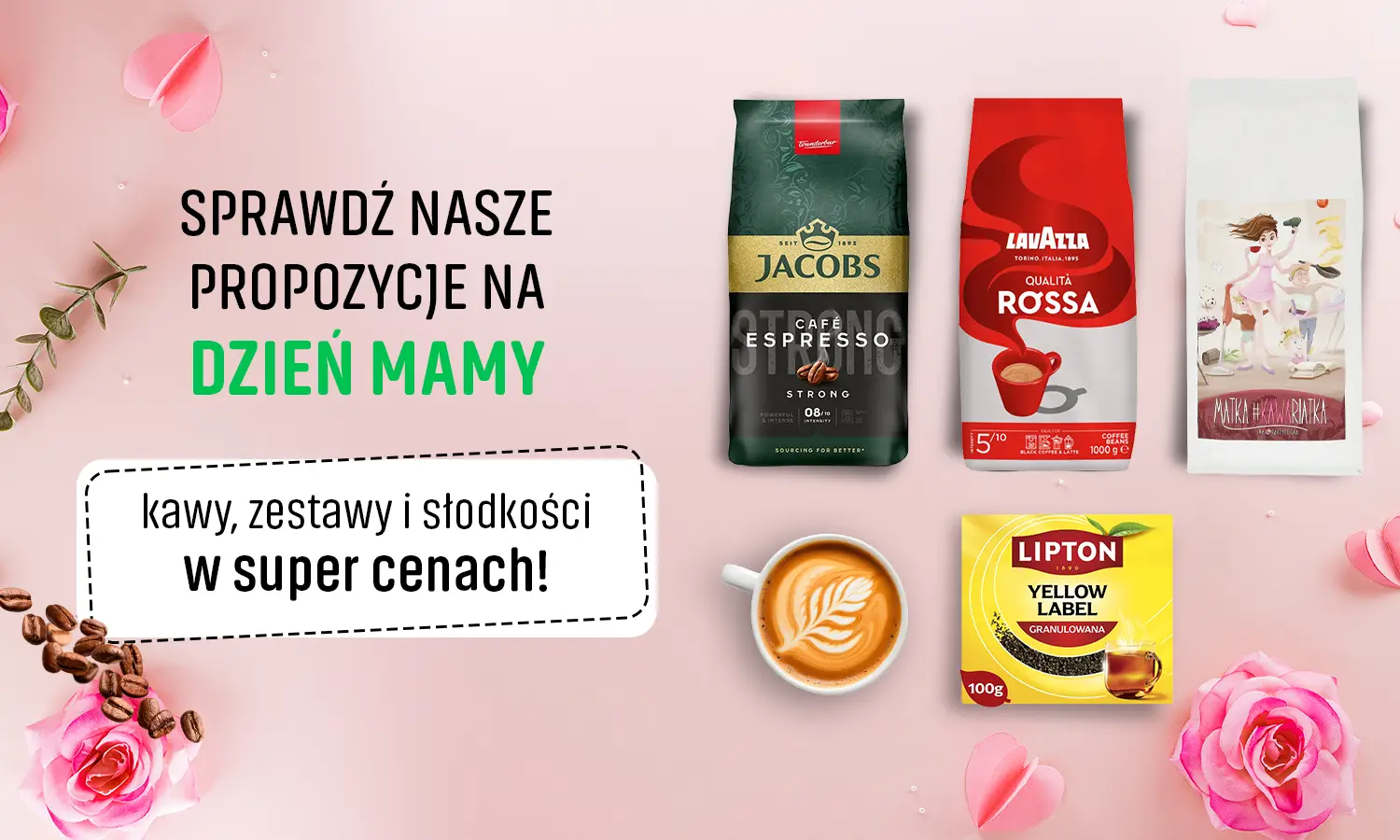 Najlepsze prezenty na Dzień Mamy - kawy, herbaty, słodkości i zestawy prezentowe w promocji