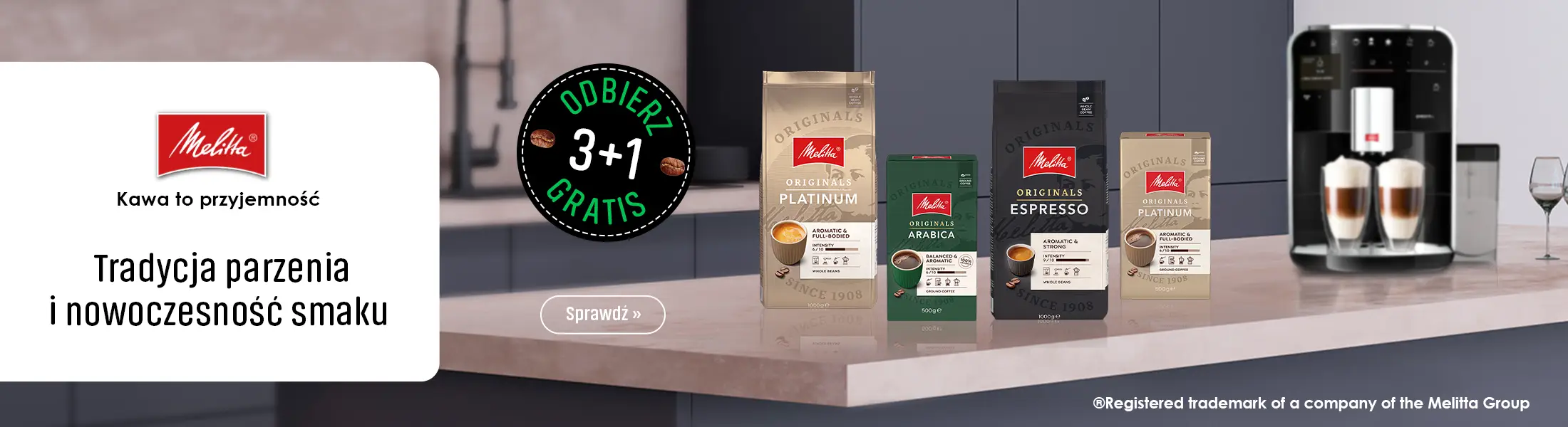 Promocja na kawy MELITTA - 3+1 gratis