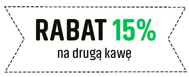 Rabat 15% na drugą kawę Coffee Plant