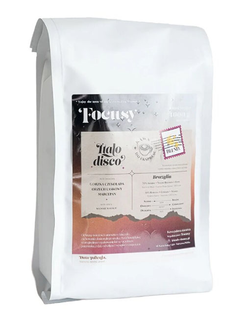 Kawa ziarnista Focusy ItaloDisco - gęste i mocne espresso 1kg