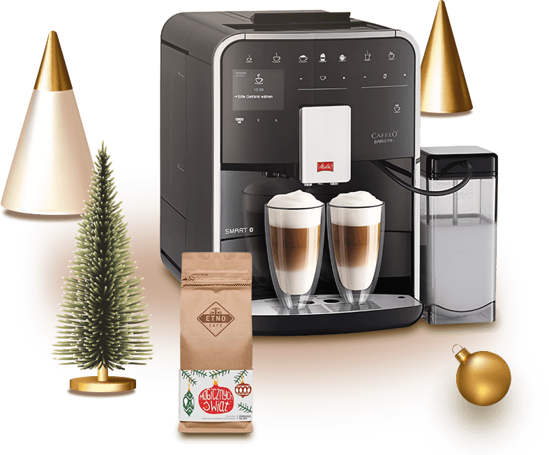 Ekspres automtyczny Melitta oraz kawa ziarnista Etno Cafe