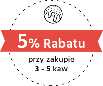 5% Rabatu przy zakupie 3 - 5 kaw
