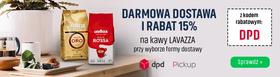 Darmowa dostawa i rabat 15% na kawy Lavazza