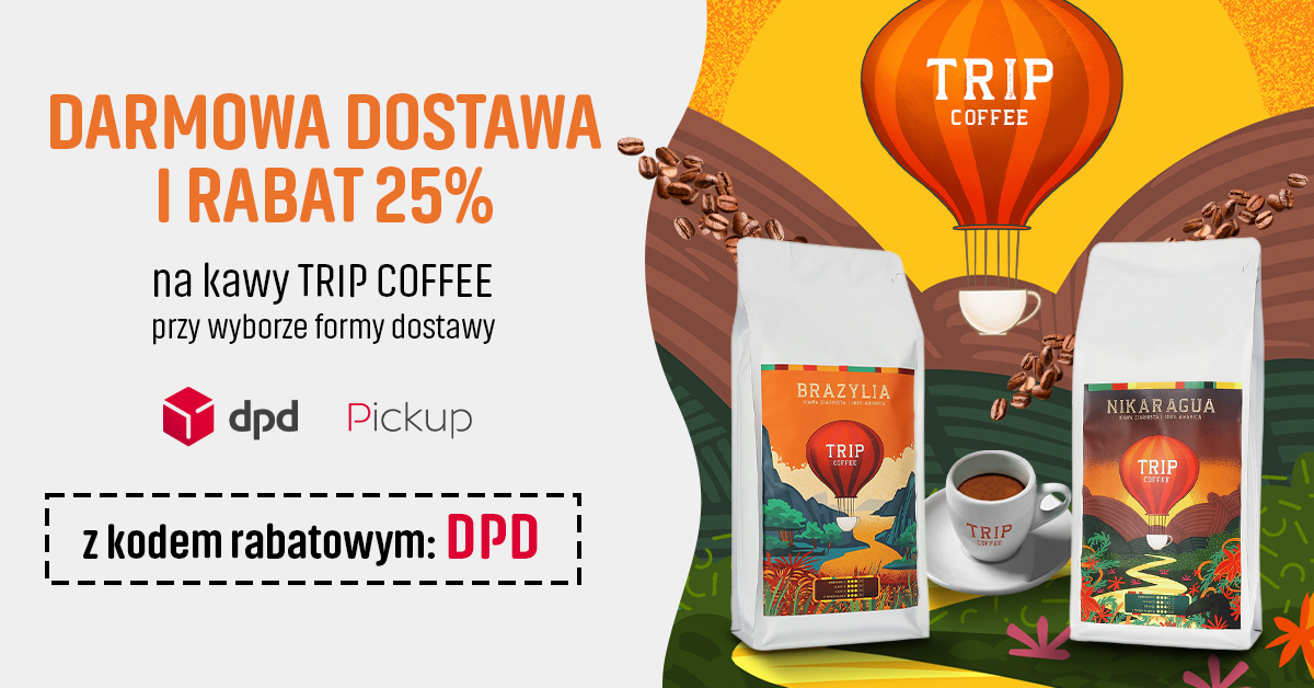Darmowa Dostawa z DPD i Rabat na kawy Trip Coffee