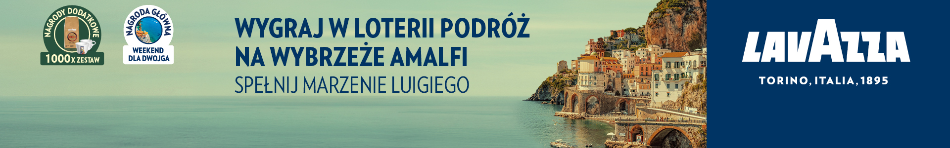 Loteria Lavazza: Wygraj wycieczkę na Wybrzeże Amalfi!