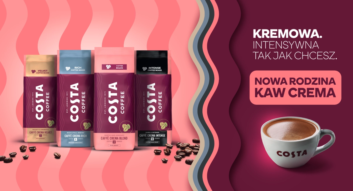 Nowość Costa Coffee rodzina kaw Crema