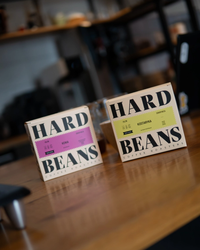 Opakowania kaw Hard Beans z linii Odkrywca