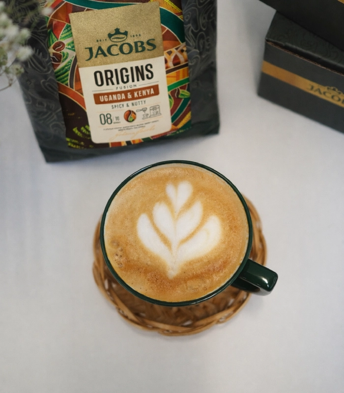 Jak zaparzyć Jacobs Origins Kenya & Uganda cappuccino
