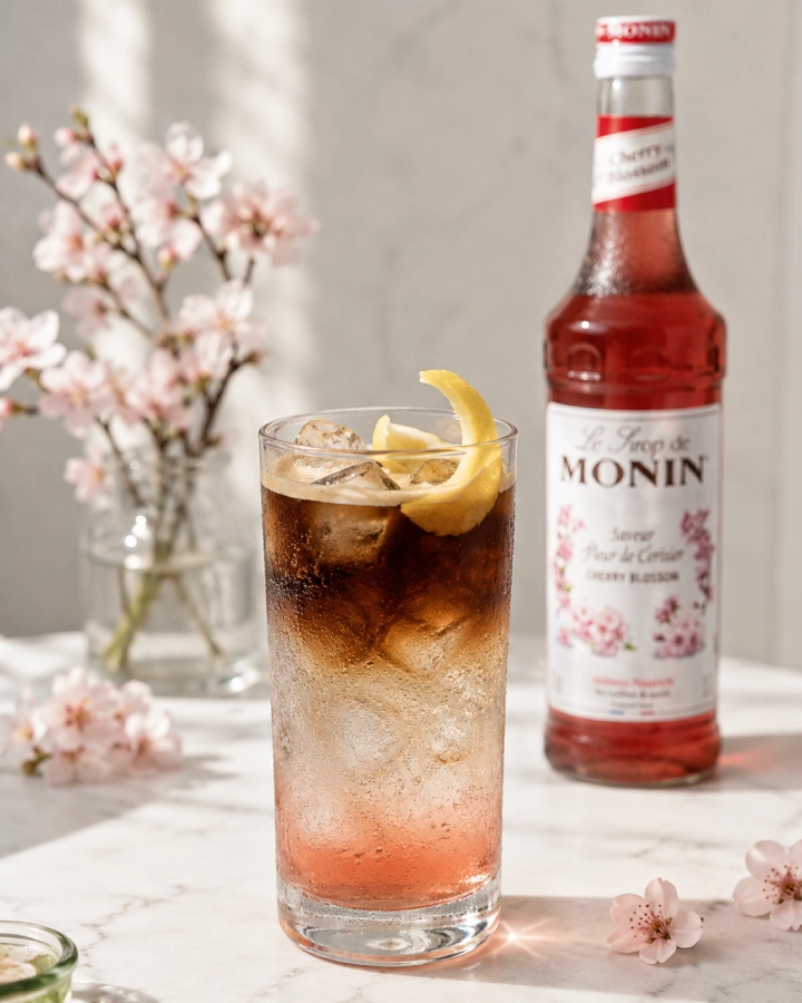 Cherry Blossom Espresso Tonic - kwiatowa wariacja espresso tonic