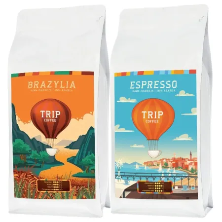 ZESTAW - Kawa ziarnista Trip Coffee Brazylia 1kg + Kawa ziarnista Trip Coffee Espresso 1kg