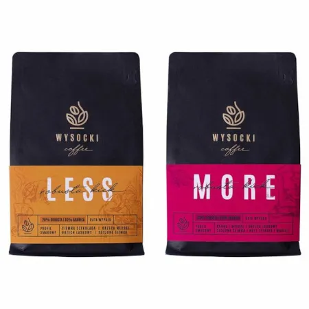 Zestaw kaw ziarnistych Wysocki Coffee More & Less Robusta Kick 2x250g