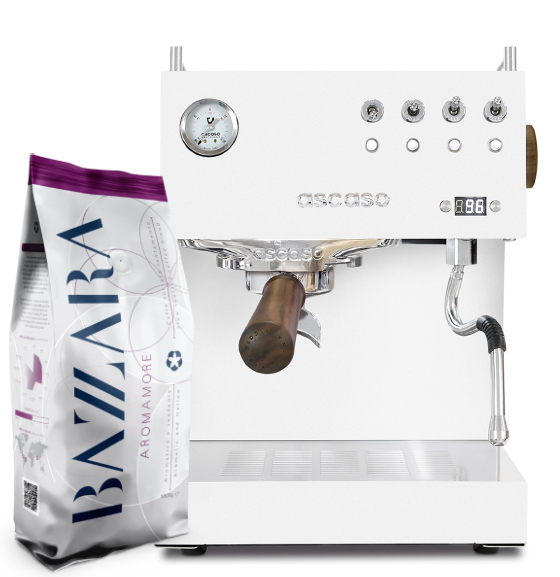Ascaso UNO PID Inox&Wood ASCASO UNO PID Inox&Wood oraz kawa Bazzara Aromamore