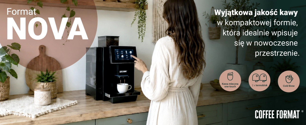 Ekspres Coffee Format NOVA Black - profesjonalny ekspres do kawy do biura