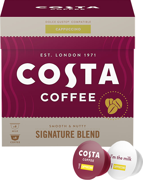 KAWA W KAPSUŁKACH COSTA COFFEE SIGNATURE BLEND CAPPUCCINO KOMPATYBILNA Z DOLCE GUSTO®* - 16 SZT.