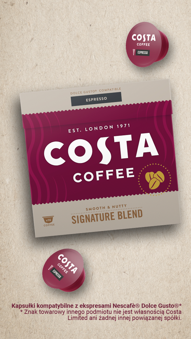 KAWA W KAPSUŁKACH COSTA COFFEE SIGNATURE BLEND AMERICANO KOMPATYBILNA Z DOLCE GUSTO®* - 16 SZT.