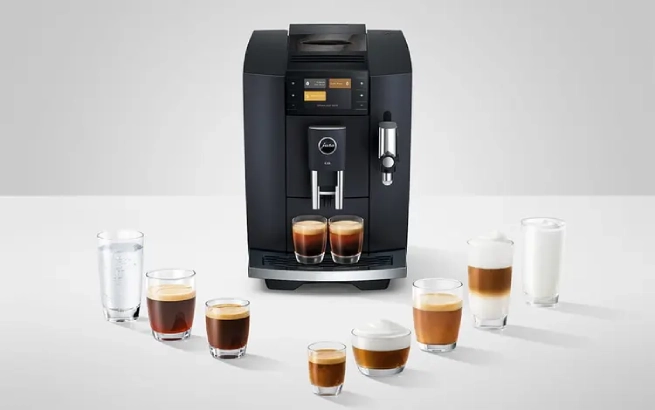 Design ekspresu JURA E8 Cosmic Black (ED)