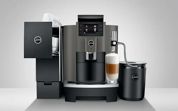 Elegancki ekspres JURA W8 w kolorze Dark Inox