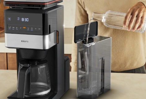 Wyjmowany zbiornik na wodę w ekspresie KRUPS Grind Aroma XL