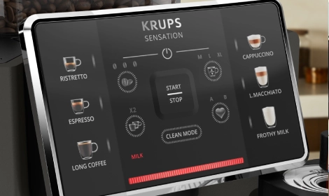 Personalizacja napojów w ekspresie KRUPS Sensation Milk