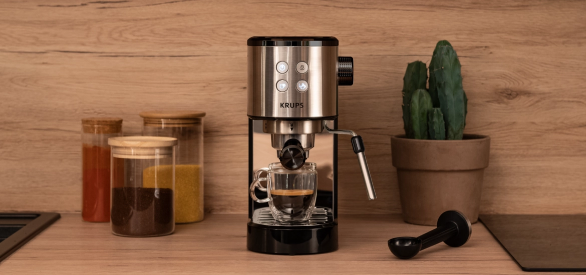 KRUPS Virtuoso Essential XP441810 - ekspres kolbowy do domu
