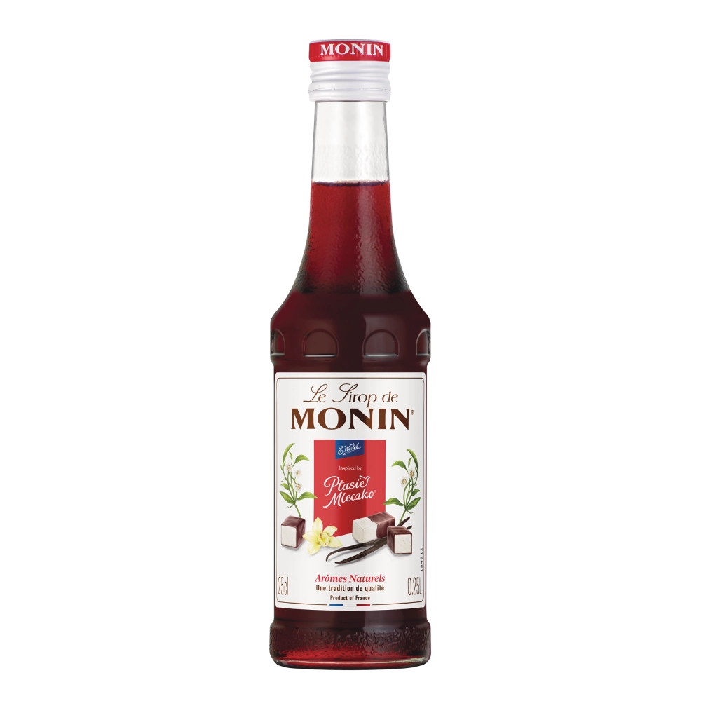 Butelka syropu MONIN Inspired by Ptasie Mleczko o pojemności 250 ml