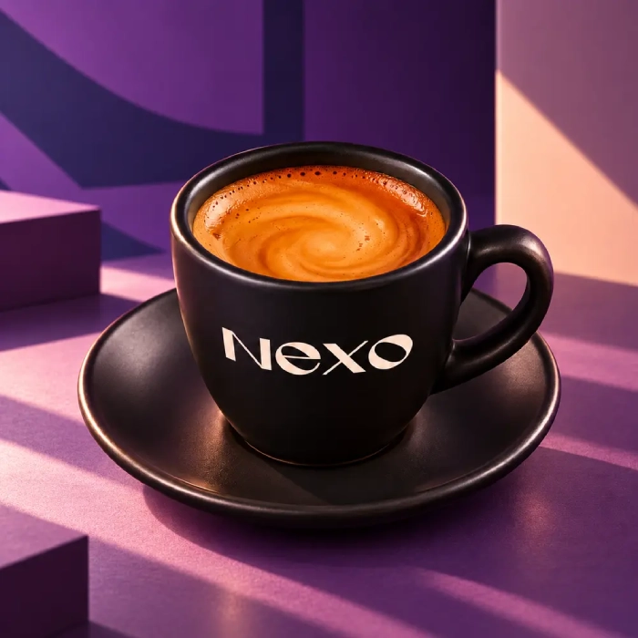 Espresso w czarnej filiżance NEXO