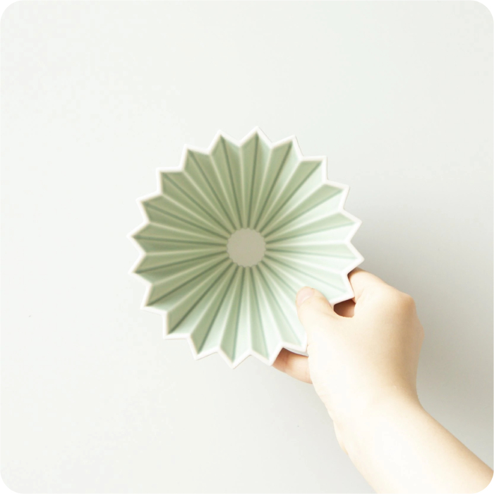 Drip Origami ceramic Dripper S Mat Green