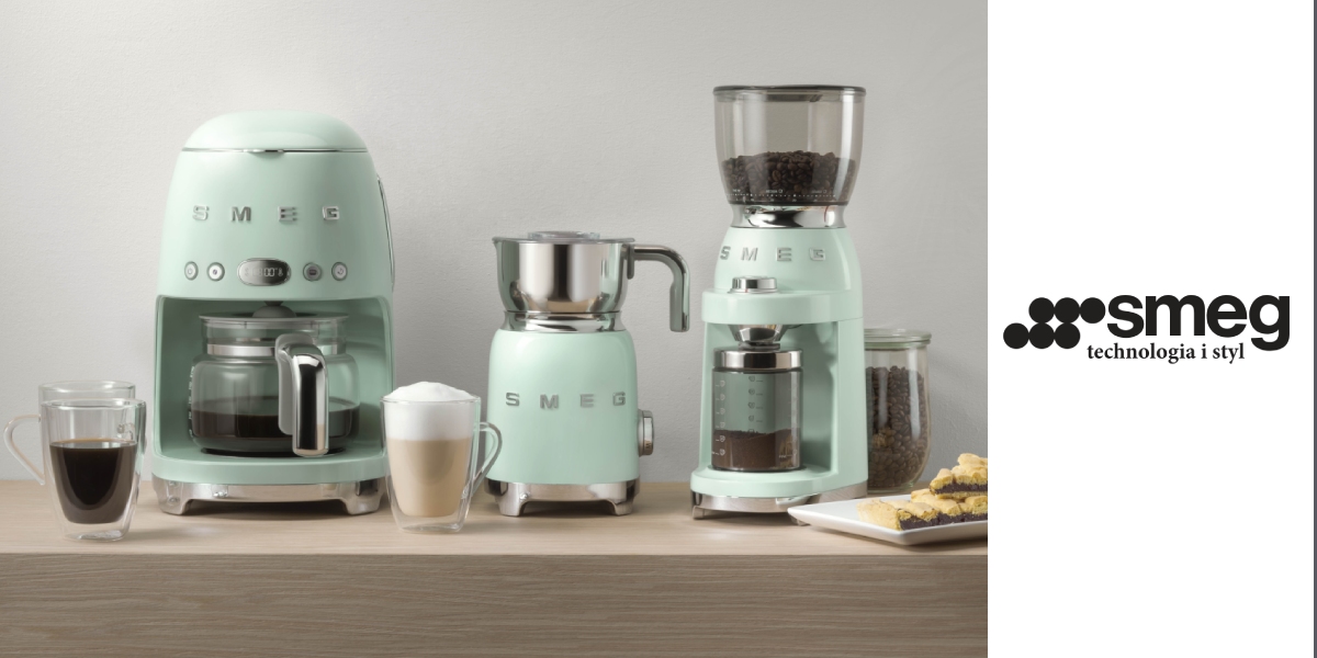 Przelewowy ekspres do kawy Smeg DCF02PGEU - Zielony - Konesso.pl